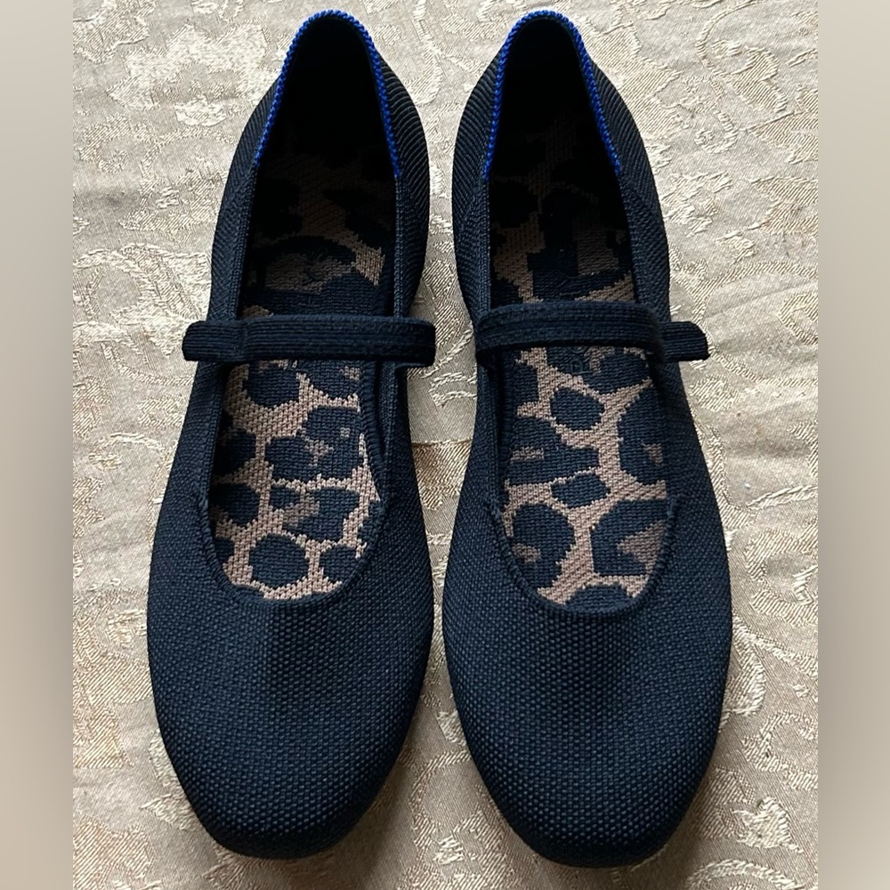 ROTHY’S The Square MaryJane Black & Blue Sz. 9